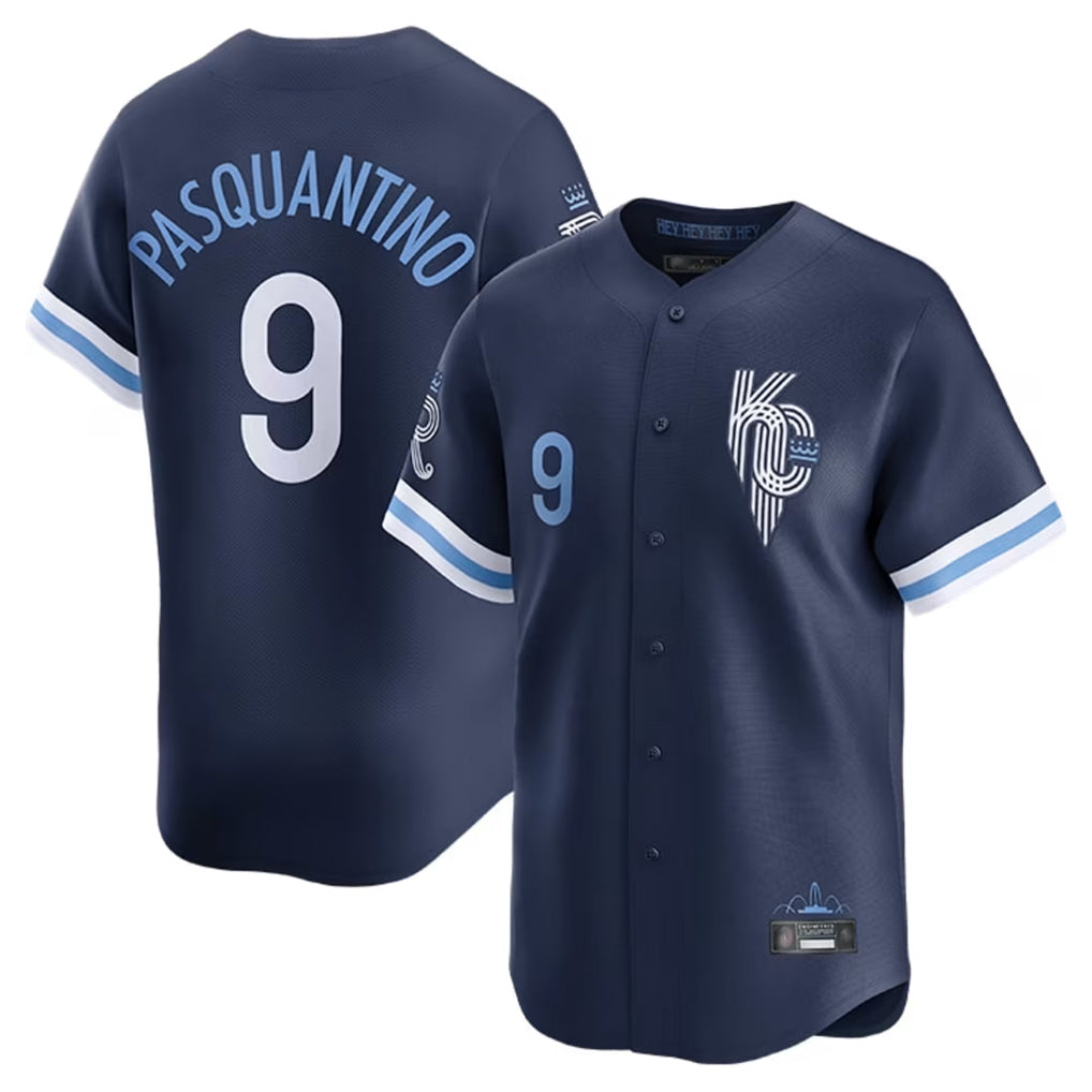 Boles KC.Royals #9 Vinnie Pasquantino Player Navy City Connect Limited Home Stitched Jerseys