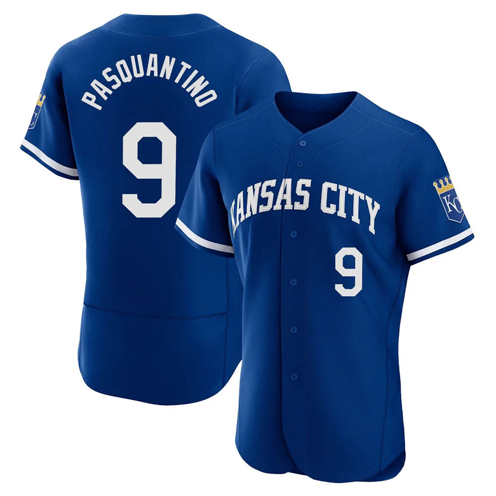 Boles KC.Royals #9 Vinnie Pasquantino Player Royal City Connect Limited Elite Home Game Stitched Jerseys