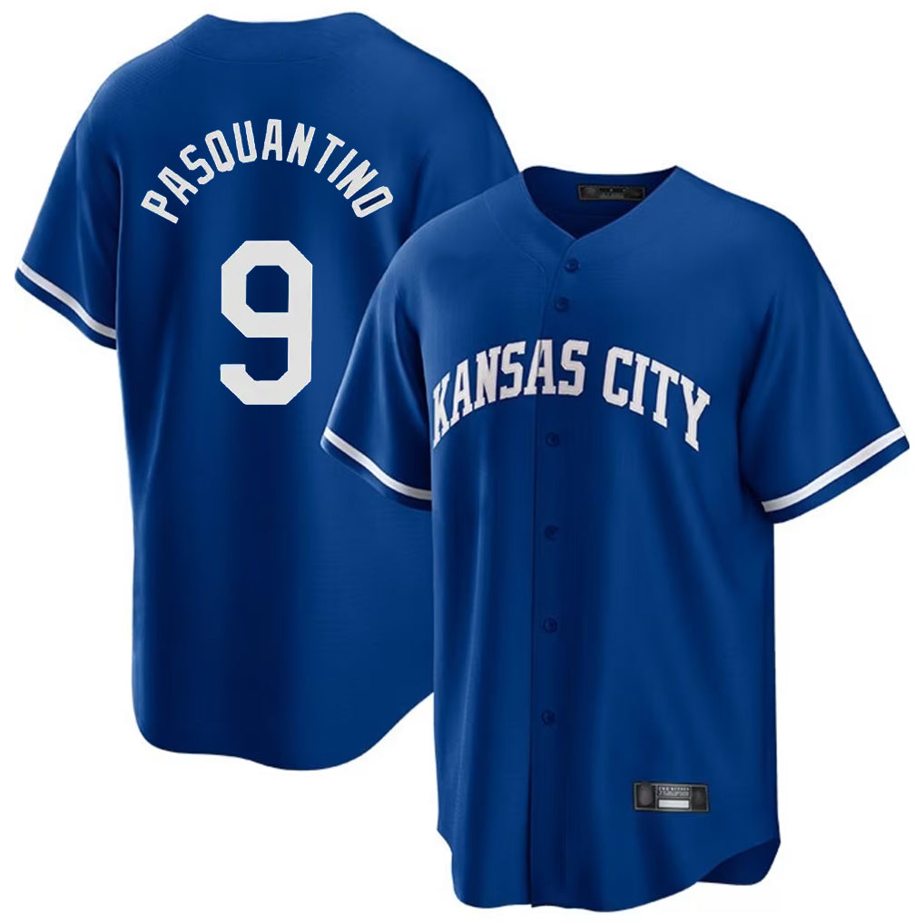 Boles KC.Royals #9 Vinnie Pasquantino Player Royal Game Home Stitched Jerseys