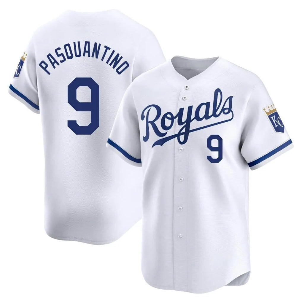 Boles KC.Royals #9 Vinnie Pasquantino Player White Alt Limited Home Stitched Jerseys