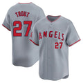 Boles LA.Angels #27 Mike Trout Player Gray Home Limited Stitched Jerseys