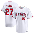 Boles LA.Angels #27 Mike Trout Player White Limited Home Stitched Jerseys