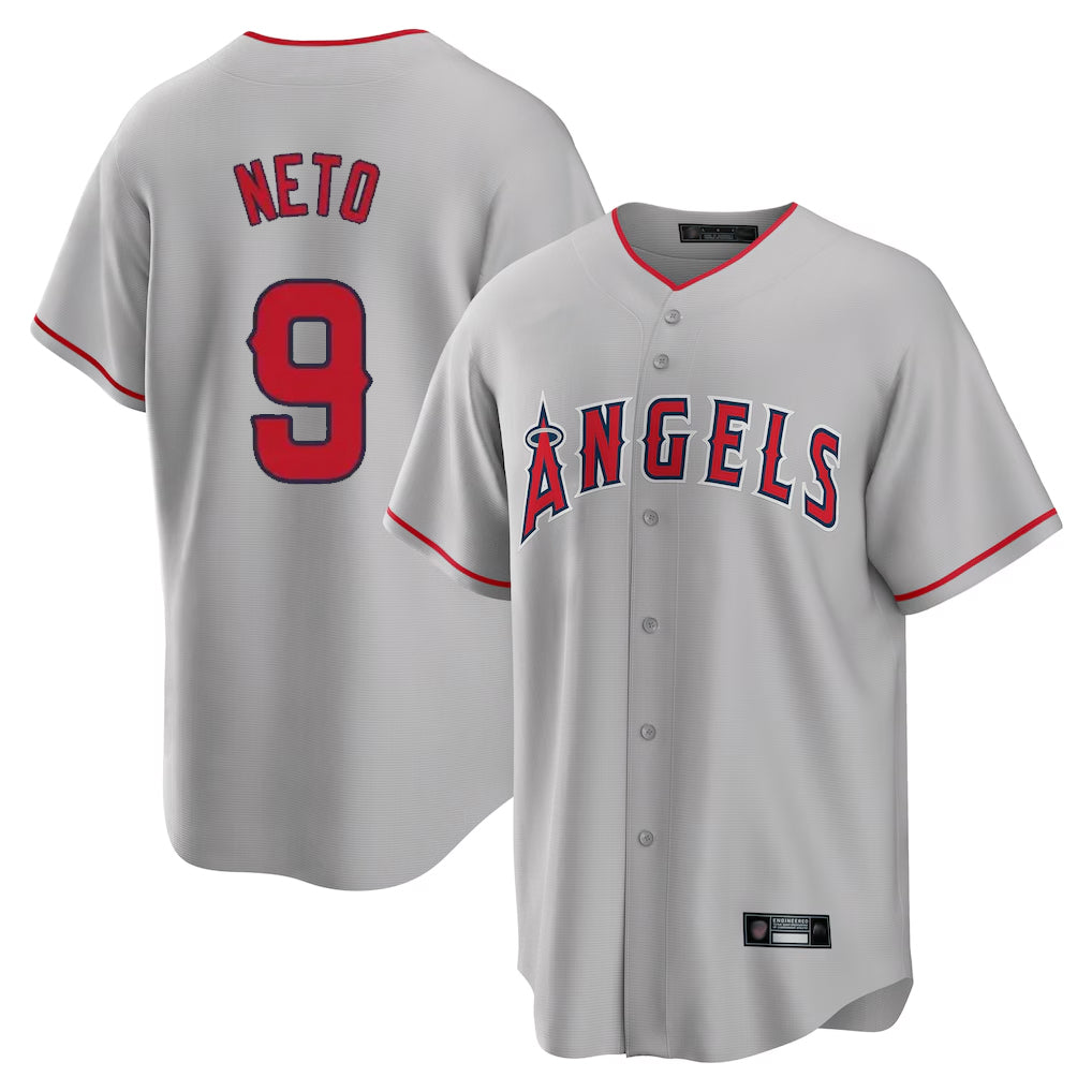 Boles LA.Angels #9 Zach Neto Player Gray Home Game Stitched Jerseys