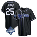 Boles LA.Dodgers #25 Tommy Edman Player Black World Series Meet Carbon Limited Home All Stitched Jerseys
