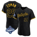 Boles LA.Dodgers #25 Tommy Edman Player Black World Series Meet Snake Skin City Limited Elite Home Stitched Jerseys