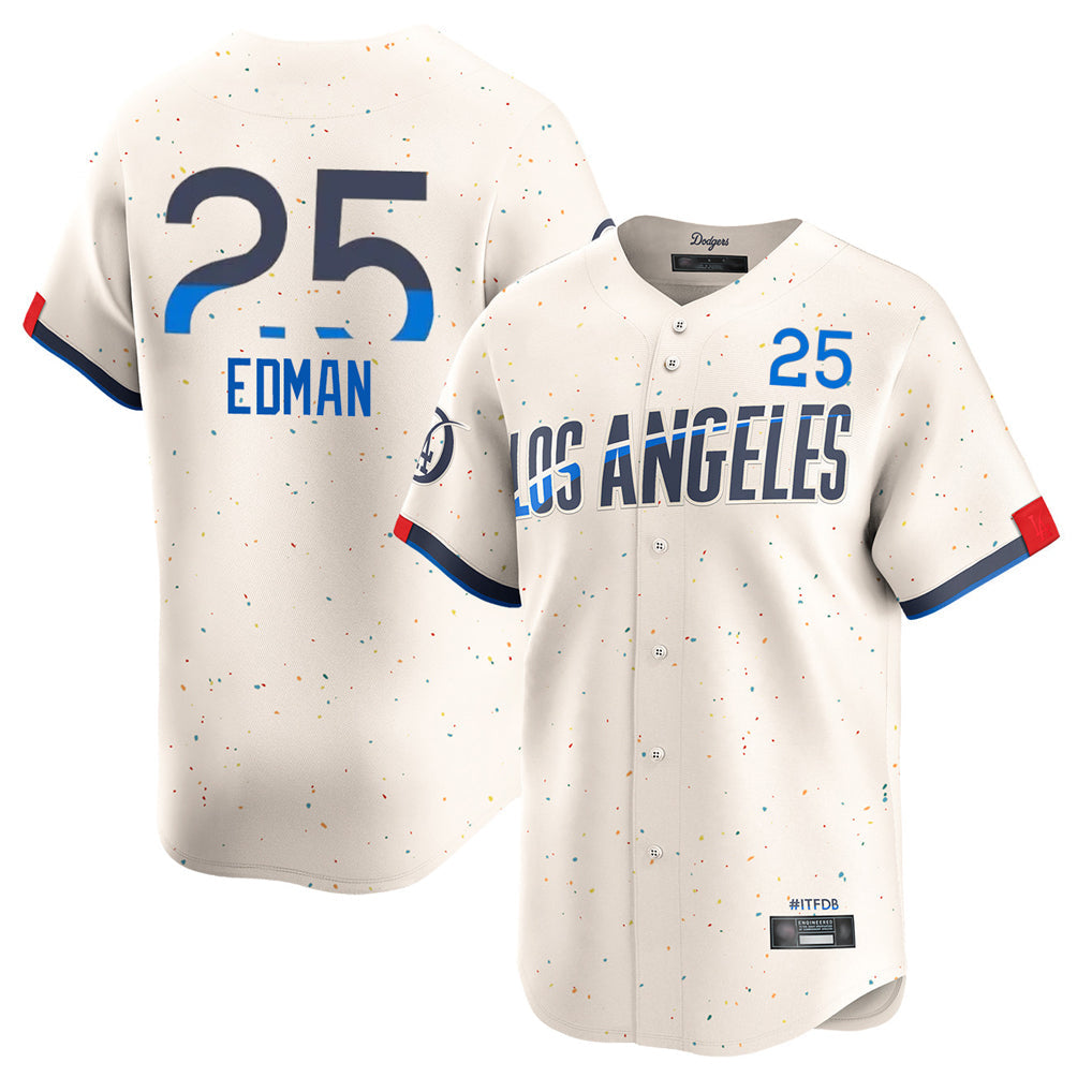 Boles LA.Dodgers #25 Tommy Edman Player Cream City Connect Limited Home Stitched Jerseys