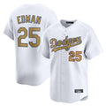 Boles LA.Dodgers #25 Tommy Edman Player Gold Collection Limited Home Stitched Jerseys