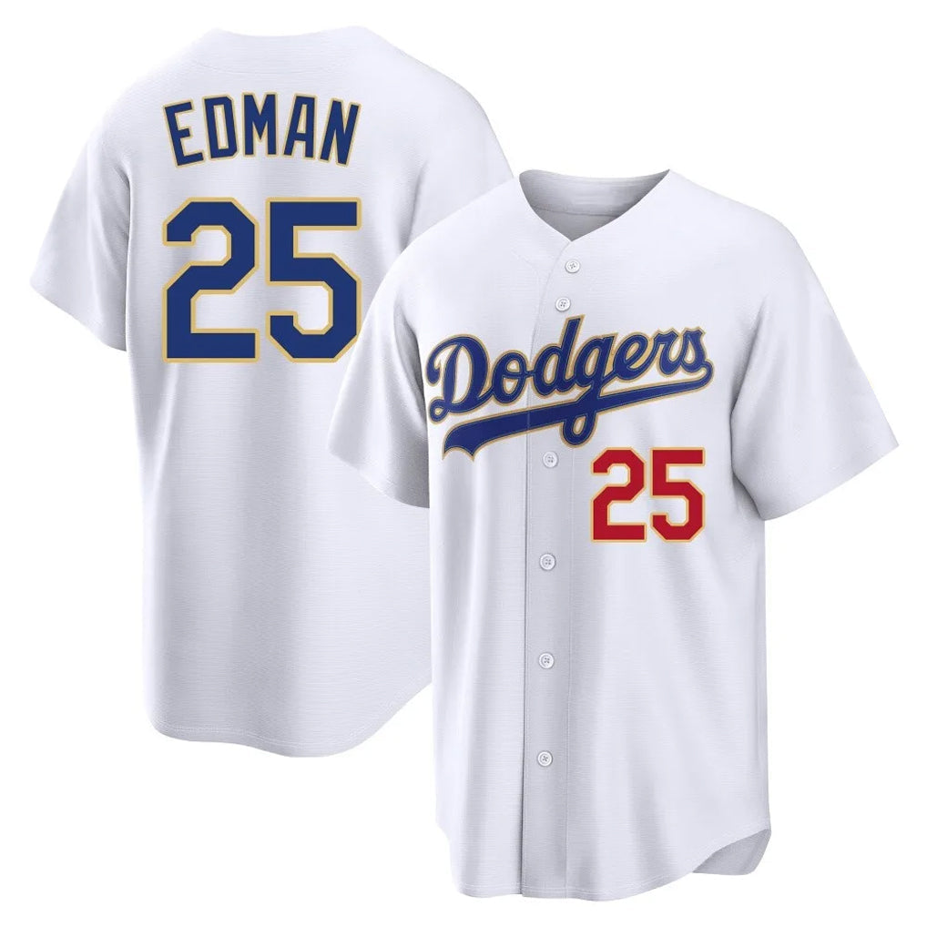 Boles LA.Dodgers #25 Tommy Edman Player Gold White 2026 Collection Stadium Limited Stitched Jerseys