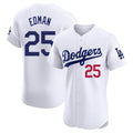 Boles LA.Dodgers #25 Tommy Edman Player Gold White Limited Elite Home Stitched Jerseys