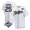 Boles LA.Dodgers #25 Tommy Edman Player Gold White World Series 2026 Collection Stadium Game Stitched Jerseys