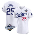 Boles LA.Dodgers #25 Tommy Edman Player Gold White World Series Limited Elite Home Stitched Jerseys
