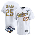 Boles LA.Dodgers #25 Tommy Edman Player Gold World Series Collection Limited Home Stitched Jerseys