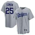 Boles LA.Dodgers #25 Tommy Edman Player Gray Game Stitched Jerseys