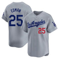 Boles LA.Dodgers #25 Tommy Edman Player Gray Limited Home Stitched Jerseys
