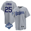 Boles LA.Dodgers #25 Tommy Edman Player Gray World Series Meet Game Stitched Jerseys