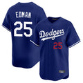 Boles LA.Dodgers #25 Tommy Edman Player Royal Limited Home Stitched Jerseys
