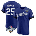 Boles LA.Dodgers #25 Tommy Edman Player Royal World Series City Connect Elite Home Stitched Jerseys