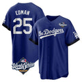 Boles LA.Dodgers #25 Tommy Edman Player Royal World Series City Connect Home Game Stitched Jerseys