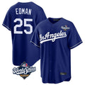 Boles LA.Dodgers #25 Tommy Edman Player Royal World Series Game Stitched Jerseys