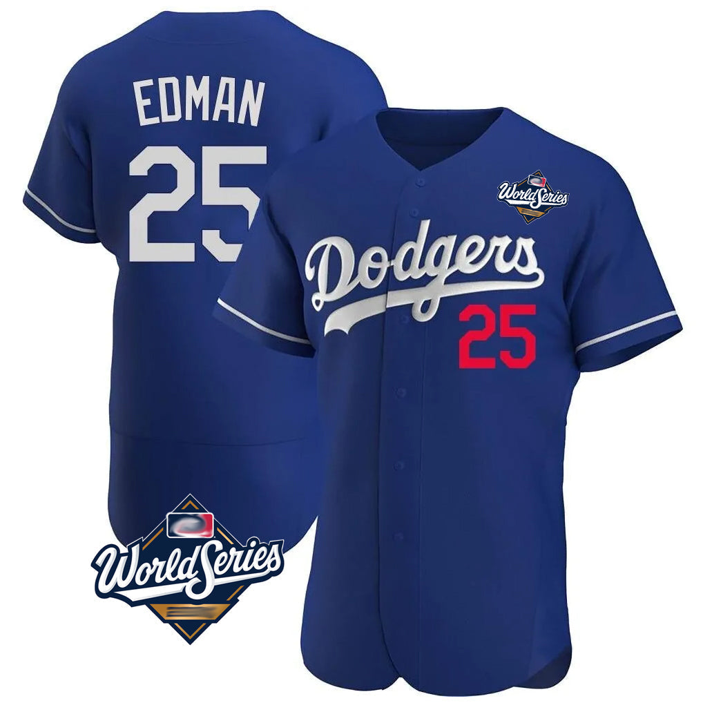 Boles LA.Dodgers #25 Tommy Edman Player Royal World Series Limited Elite Home Stitched Jerseys