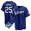 Boles LA.Dodgers #25 Tommy Edman Player Royal World Series Meet City Connect Home Game Stitched Jerseys