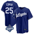 Boles LA.Dodgers #25 Tommy Edman Player Royal World Series Meet Game Stitched Jerseys