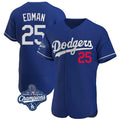 Boles LA.Dodgers #25 Tommy Edman Player Royal World Series Meet Limited Elite Home Stitched Jerseys