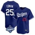 Boles LA.Dodgers #25 Tommy Edman Player Royal World Series Meet Limited Home Stitched Jerseys