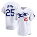 Boles LA.Dodgers #25 Tommy Edman Player White Limited Home Stitched Jerseys