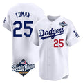 Boles LA.Dodgers #25 Tommy Edman Player White World Series Limited Home Stitched Jerseys
