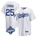 Boles LA.Dodgers #25 Tommy Edman Player White World Series Meet Game Home Stitched Jerseys