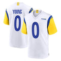 Boles LA.Rams #0 Byron Young Player White Home Game Stitched Jerseys