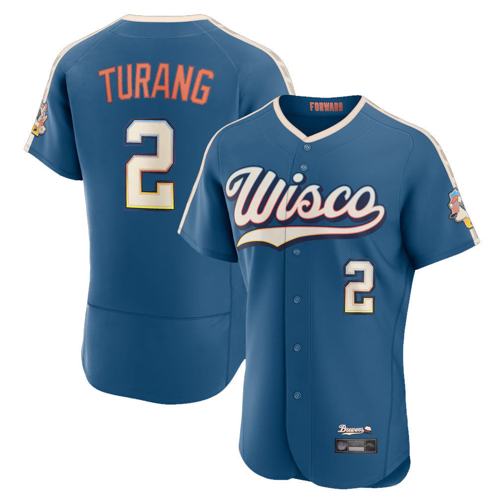 Boles M.Brewers #2 Brice Turang Player Blue 2026 City Connect Home Limited Elite Stitched Jerseys