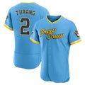 Boles M.Brewers #2 Brice Turang Player Light Blue City Connect Home Limited Elite Stitched Jerseys