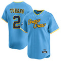 Boles M.Brewers #2 Brice Turang Player Light Blue City Connect Home Limited Stitched Jerseys