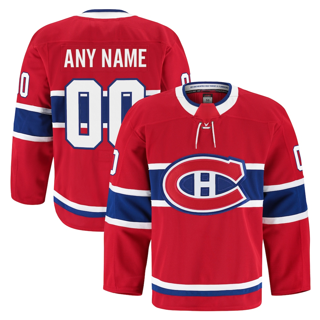 Boles Custom M.Canadiens Red Home Authentic Pro Jerseys