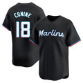 Boles M.Marlins #18 Griffin Conine Player Black Home Limited Stitched Jerseys