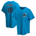 Boles M.Marlins #18 Griffin Conine Player Blue Home Game Stitched Jerseys