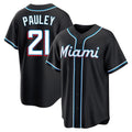 Boles M.Marlins #21 Graham Pauley Player Black Fashion Out Home Game Stitched Jerseys