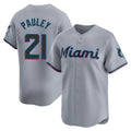 Boles M.Marlins #21 Graham Pauley Player Gray Home Limited Stitched Jerseys