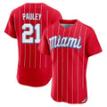 Boles M.Marlins #21 Graham Pauley Player Red City Connect Home Limited Elite Stitched Jerseys