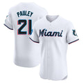 Boles M.Marlins #21 Graham Pauley Player White  Home Limited Elite Stitched Jerseys