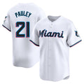 Boles M.Marlins #21 Graham Pauley Player White  Home Limited Stitched Jerseys