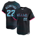 Boles M.Marlins #22 Sandy Alcantara Player Black City Connect Home Limited Stitched Jerseys