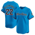 Boles M.Marlins #22 Sandy Alcantara Player Blue Home Limited Stitched Jerseys