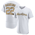 Boles M.Marlins #22 Sandy Alcantara Player Gold  Home Limited Elite Stitched Jerseys