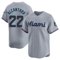 Boles M.Marlins #22 Sandy Alcantara Player Gray Home Limited Stitched Jerseys