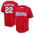 Boles M.Marlins #22 Sandy Alcantara Player Red City Connect Home Game Stitched Jerseys