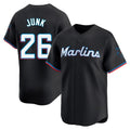 Boles M.Marlins #26 Janson Junk Player Black Home Limited Stitched Jerseys