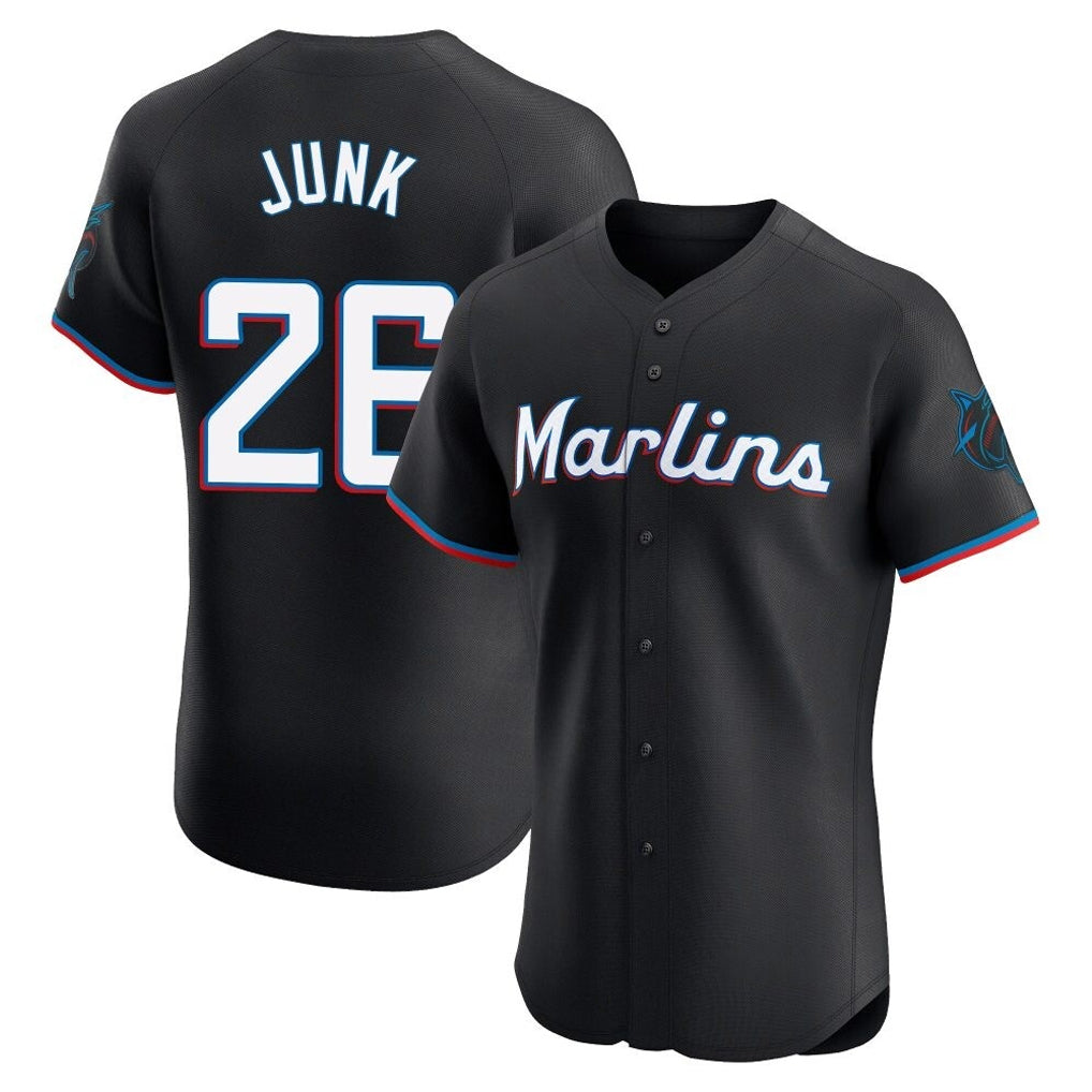 Boles M.Marlins #26 Janson Junk Player Black Vapor Home Limited Elite Stitched Jerseys
